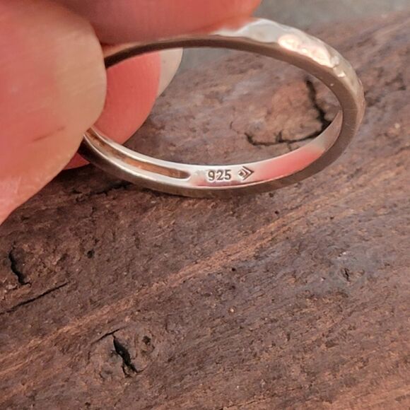 SILPADA 925 Sterling Silver Hematite Cubic CZ Belle Fleur Ring Size 8 - Picture 8 of 10